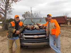 Tom & Don with their pheasants they hunted with STR Outfitters