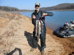 Steve with limit of walleye, he fished with STR Outfitters
